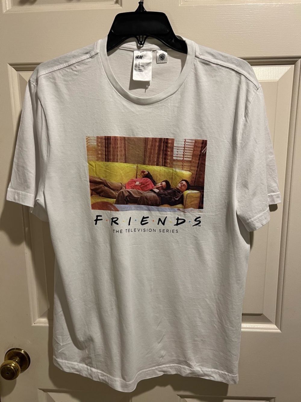 H&M White Crew Neck Tee with Branded Care Tag